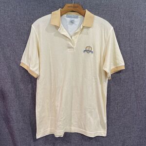 IZOD Club Women's Small Newport Beach Country Club Golf Polo Yellow Stripe